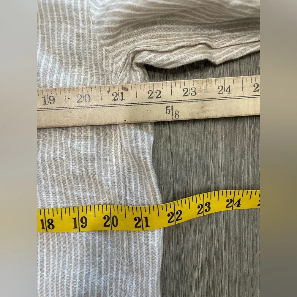 FAHERTY Linen Laguna Maxi Dress in Gus-Golden Sun Striped Size Medium - Picture 10 of 11